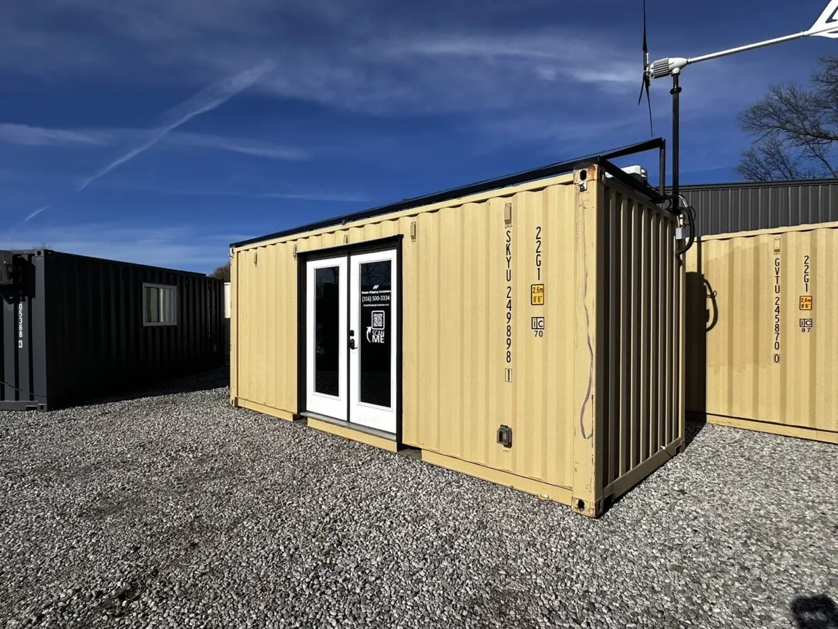 Conteneur maritime de 20 pieds, bureau solaire et hors réseau – Image 2