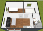 Conteneur mobile Tiny House avec deux chambres (32 m²) – Image 15